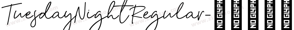 TuesdayNight Regular字体转换